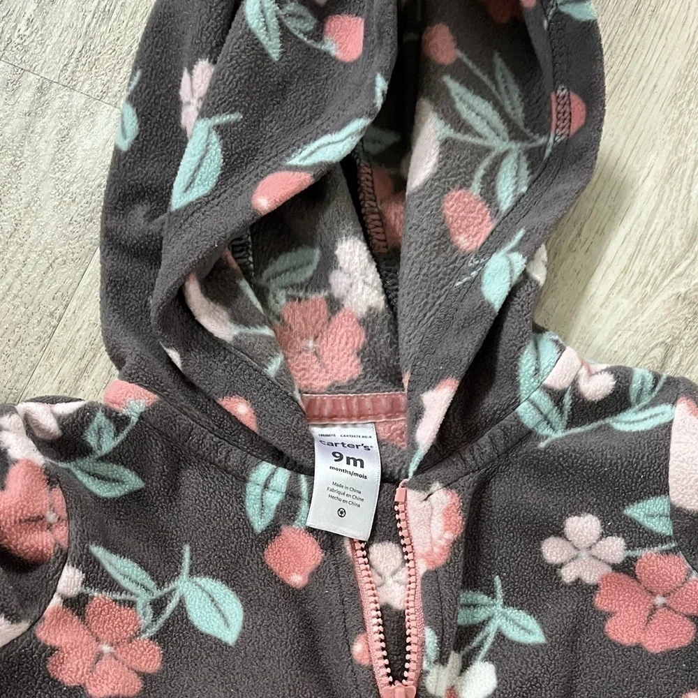 Carters 9 months fleece jumpsuit